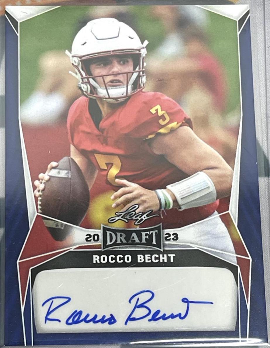 Rocco Becht #BA-RB3 2023 Leaf Draft Autographs Football