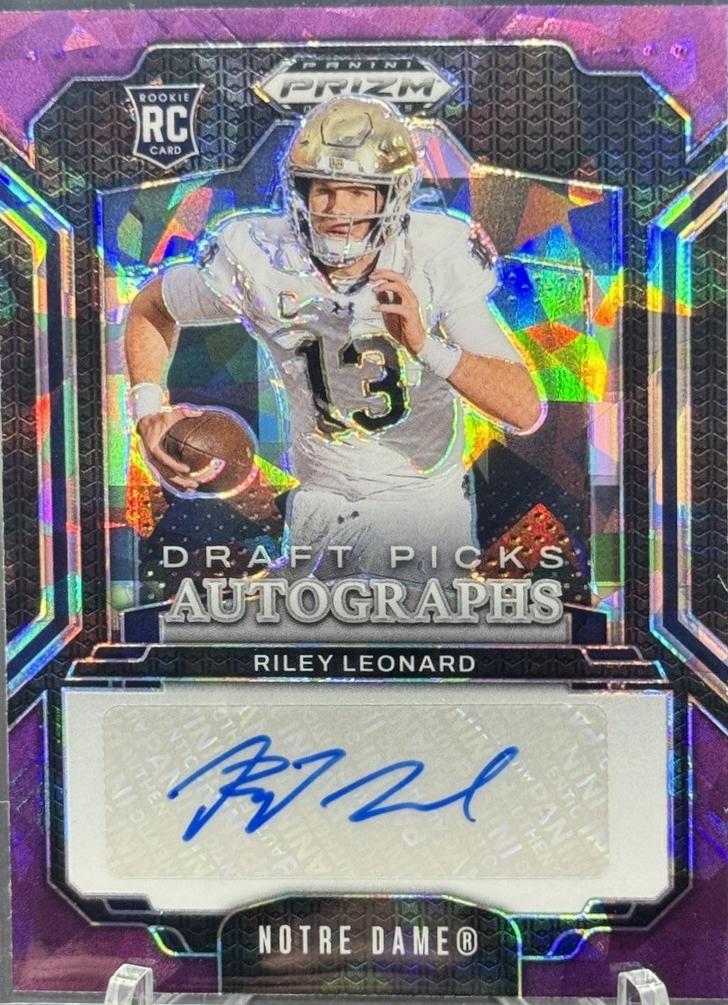 Riley Leonard [Purple Ice] #DPA-RLD Prices [Rookie] | 2025 Panini Prizm ...