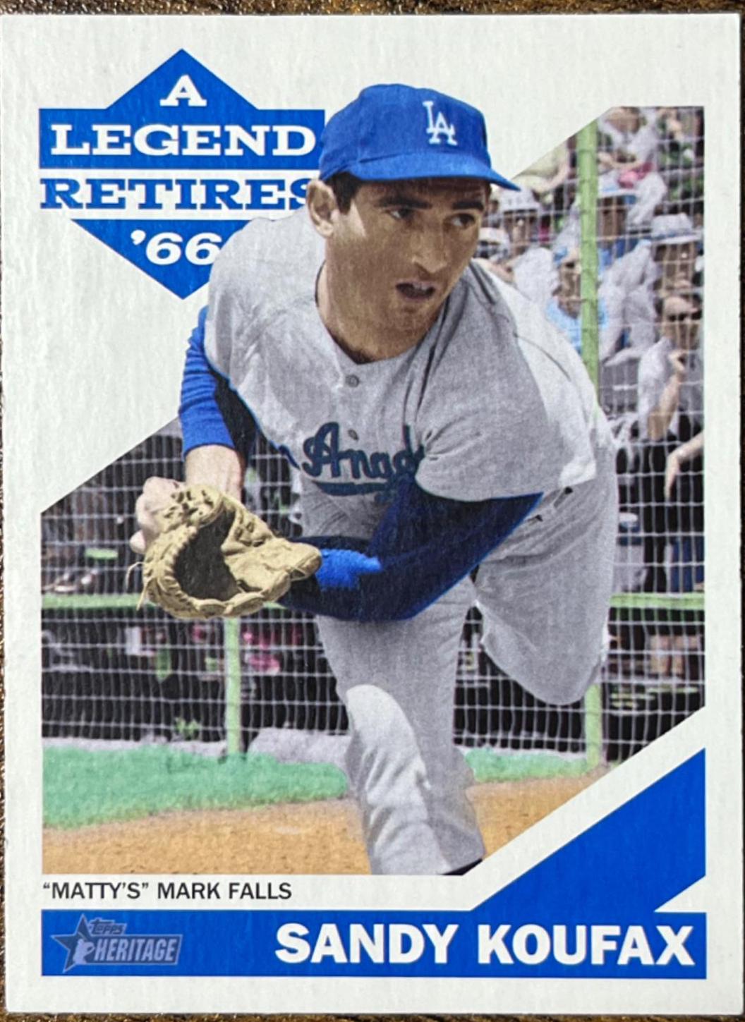 Sandy Koufax #SK-7 Baseball Cards 2015 Topps Heritage A Legend Retires
