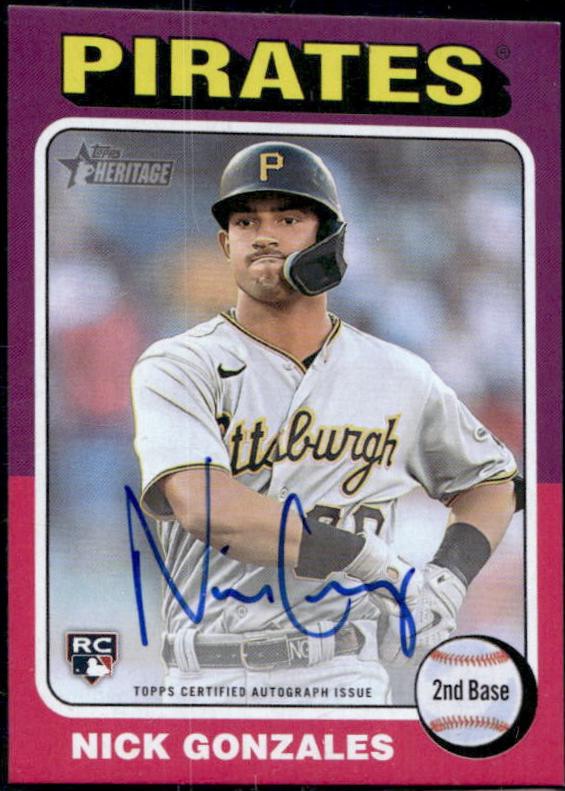 Nick Gonzales #ROA-NG Baseball Cards 2024 Topps Heritage Mini Real One Autograph