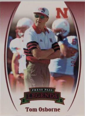 Tom Osborne #82 Football Cards 2007 Press Pass Legends