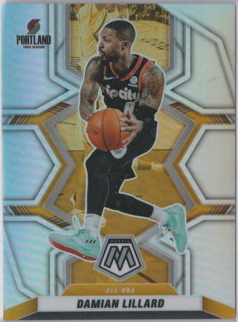 Damian Lillard #287 Basketball Cards 2021 Panini Mosaic