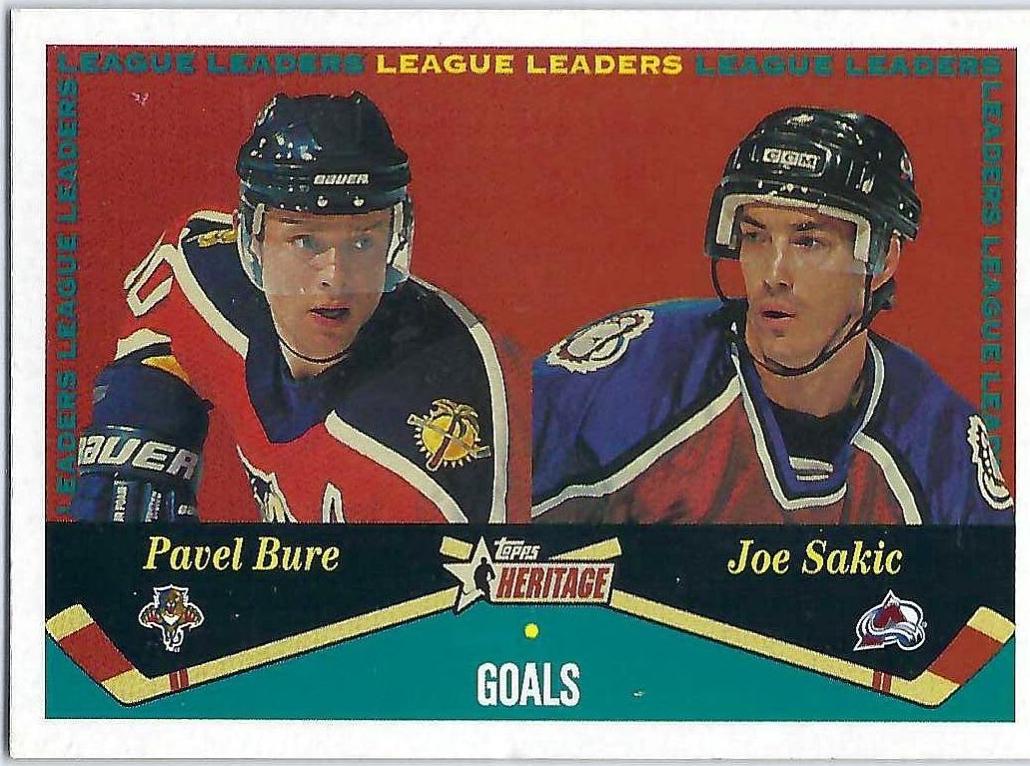 League Leaders Goals #124 Hockey Cards 2001 Topps Heritage