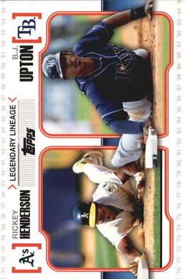 B. J. Upton, Rickey Henderson #LL55 Baseball Cards 2010 Topps Legendary Lineage