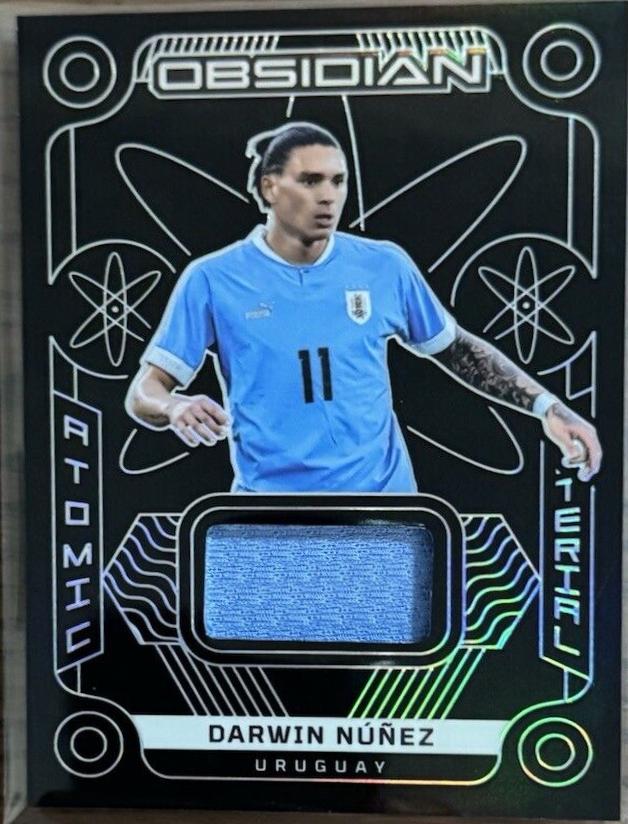 Darwin Nunez #AM-DNZ Soccer Cards 2022 Panini Obsidian Atomic Material