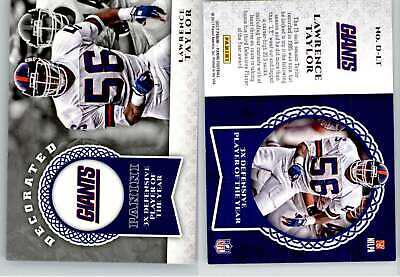 Lawrence Taylor #D-LT Football Cards 2017 Panini Decorated