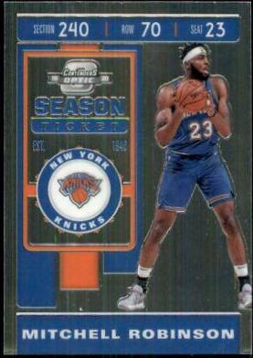 Mitchell Robinson #5 Basketball Cards 2019 Panini Contenders Optic