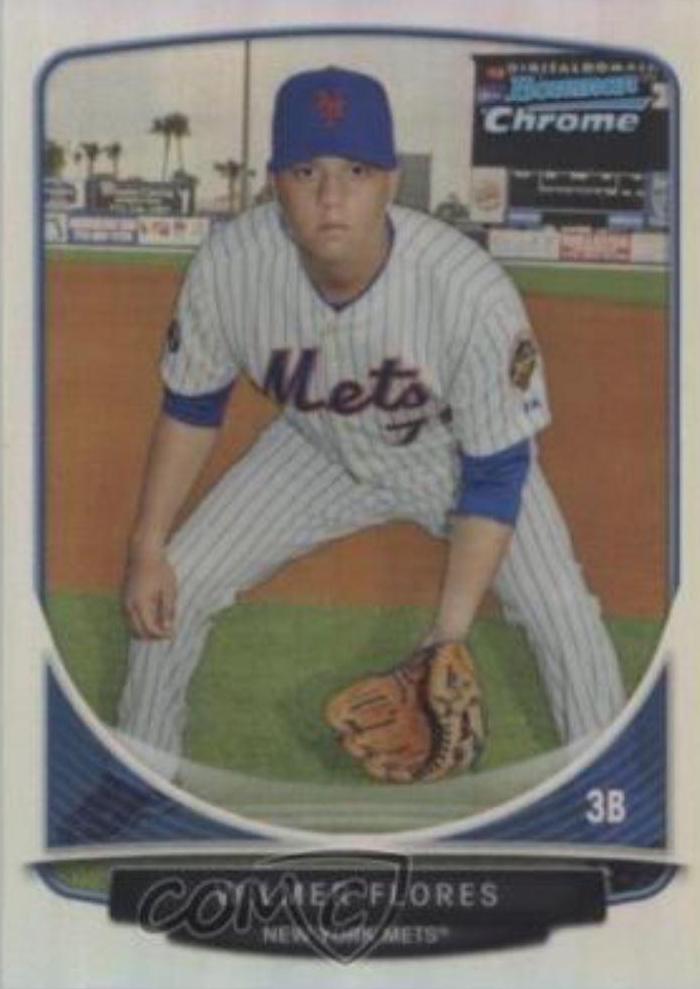 Wilmer Flores #CC-NYM5 Baseball Cards 2013 Bowman Chrome Cream of the Crop Mini Refractor