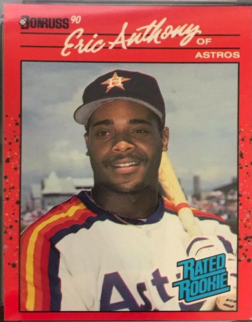 Eric Anthony #34 Baseball Cards 1990 Donruss Aqueous Test