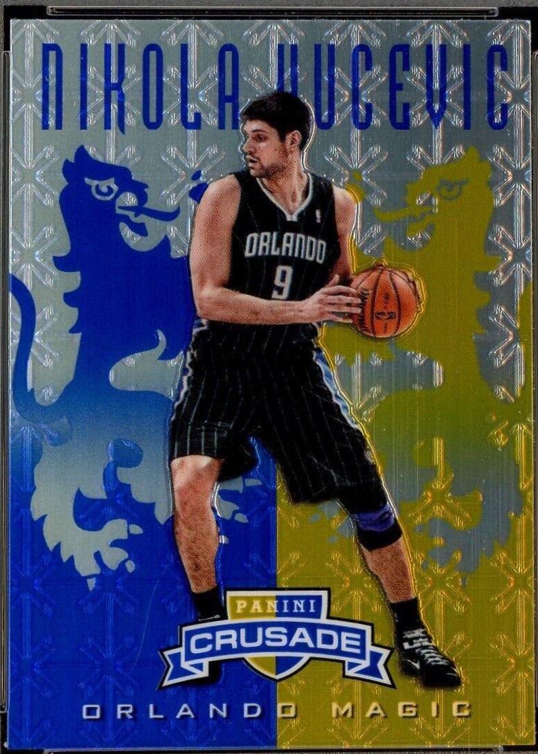 Nikola Vucevic Green & Gold #14 Basketball Cards 2012 Panini Crusade Prizm