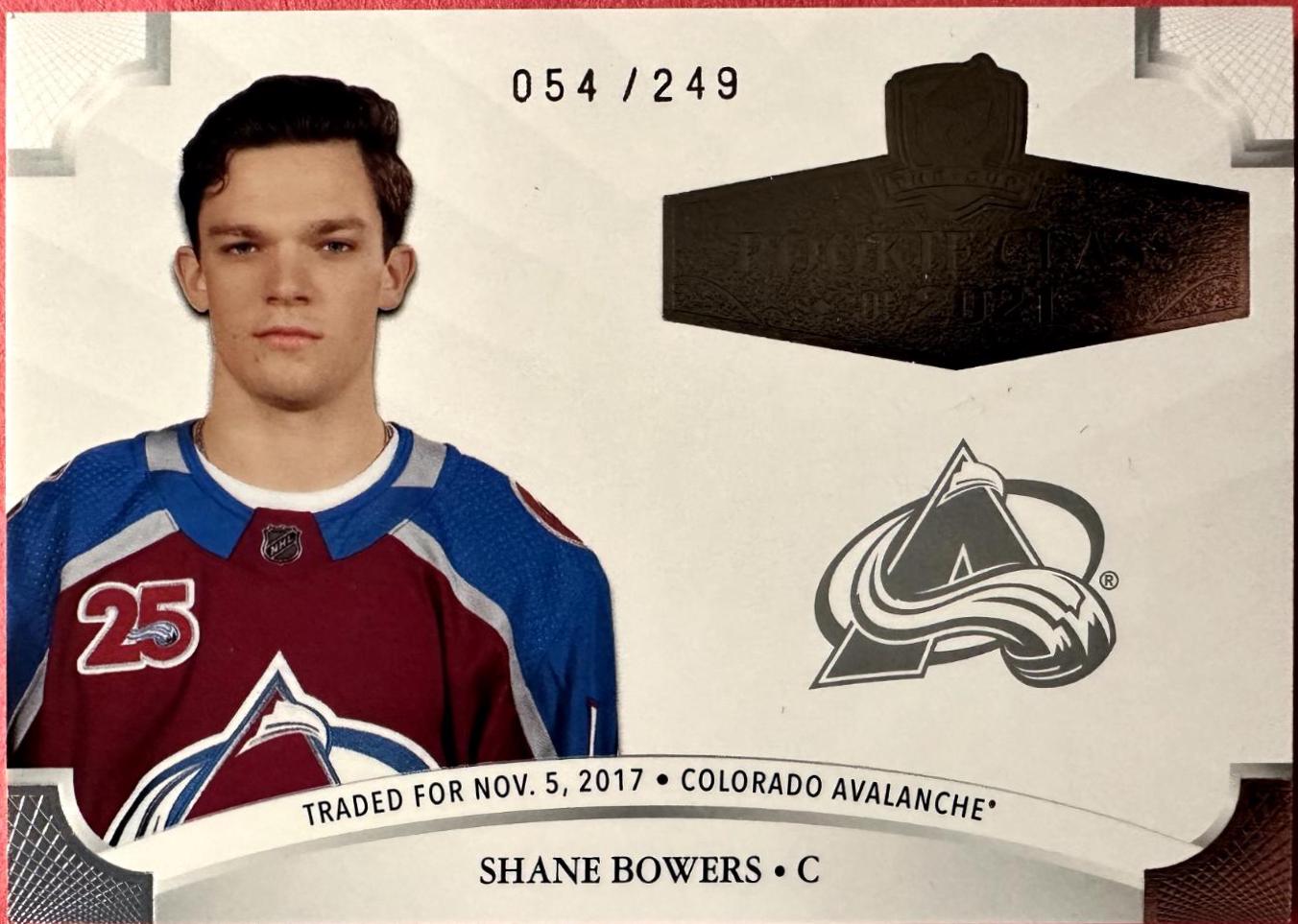 Shane Bowers #2020-SB Hockey Cards 2020 Upper Deck The Cup Rookie Class of 2021