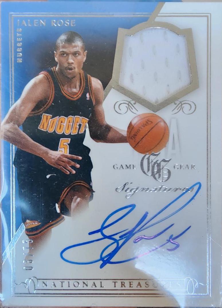Jalen rose #GS-JR Basketball Cards 2013 Panini National Treasures
