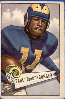 Tank Younger #25 Football Cards 1952 Bowman Large