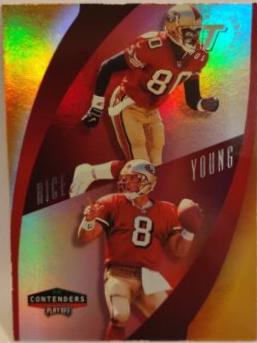 Jerry Rice / Steve Young #9 Football Cards 1998 Playoff Contenders Touchdown Tandems