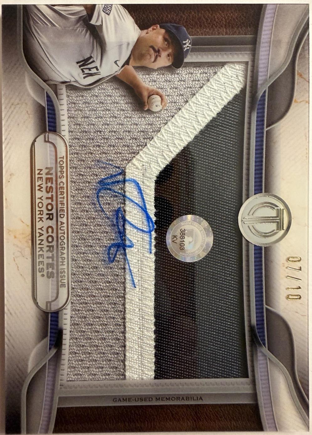 Nestor Cortes #PPA-NC 2025 Topps Tribute Prime Patch Autograph Relic Baseball