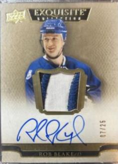 Rob Blake #ER-BL Hockey Cards 2022 Upper Deck The Cup Exquisite Endorsements Relic Autograph