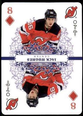 Jack Hughes #8 Hockey Cards 2022 O Pee Chee Playing Cards