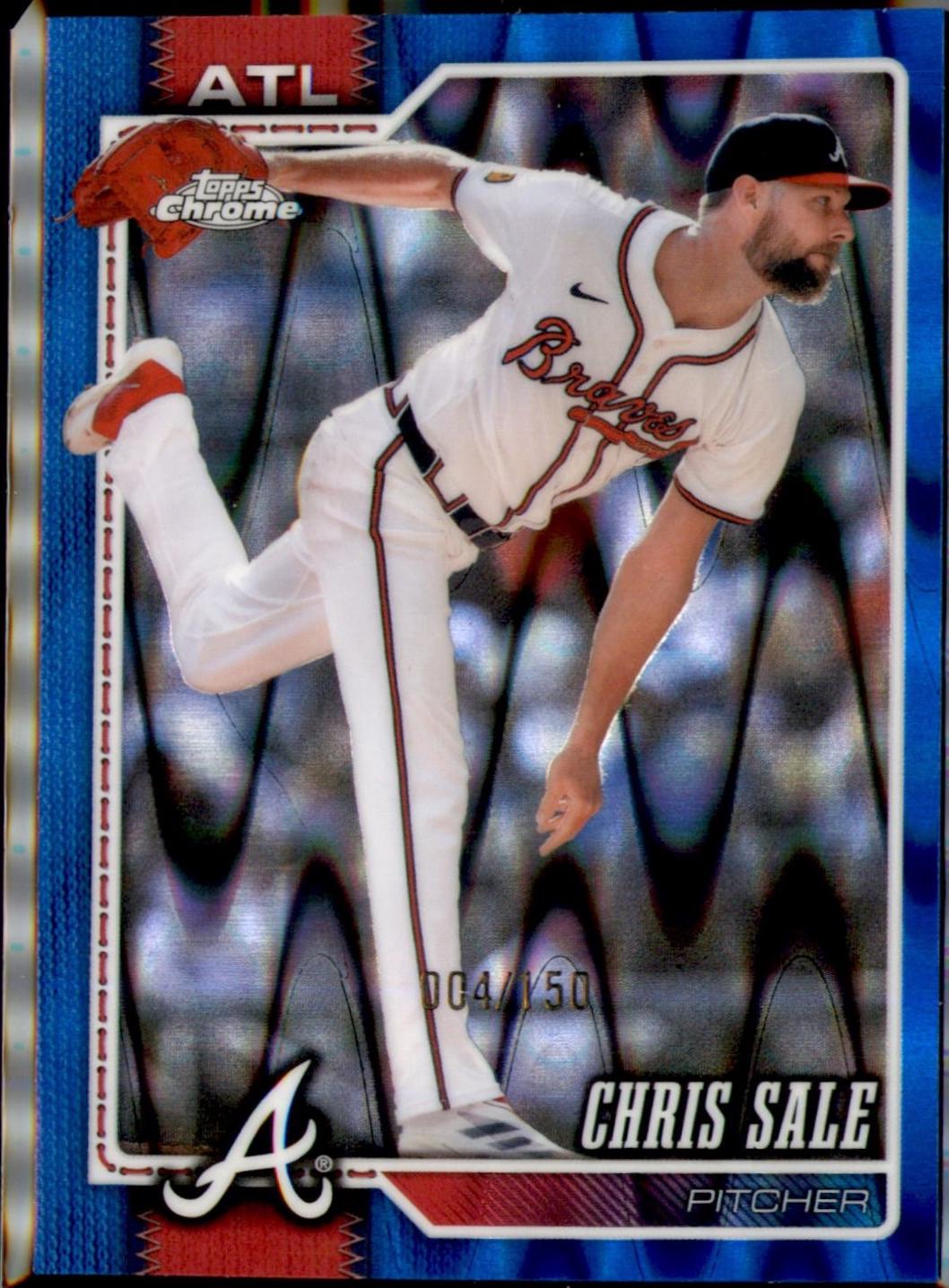 2026 Topps Chrome Chris Sale [Blue Raywave Refractor] #296 card