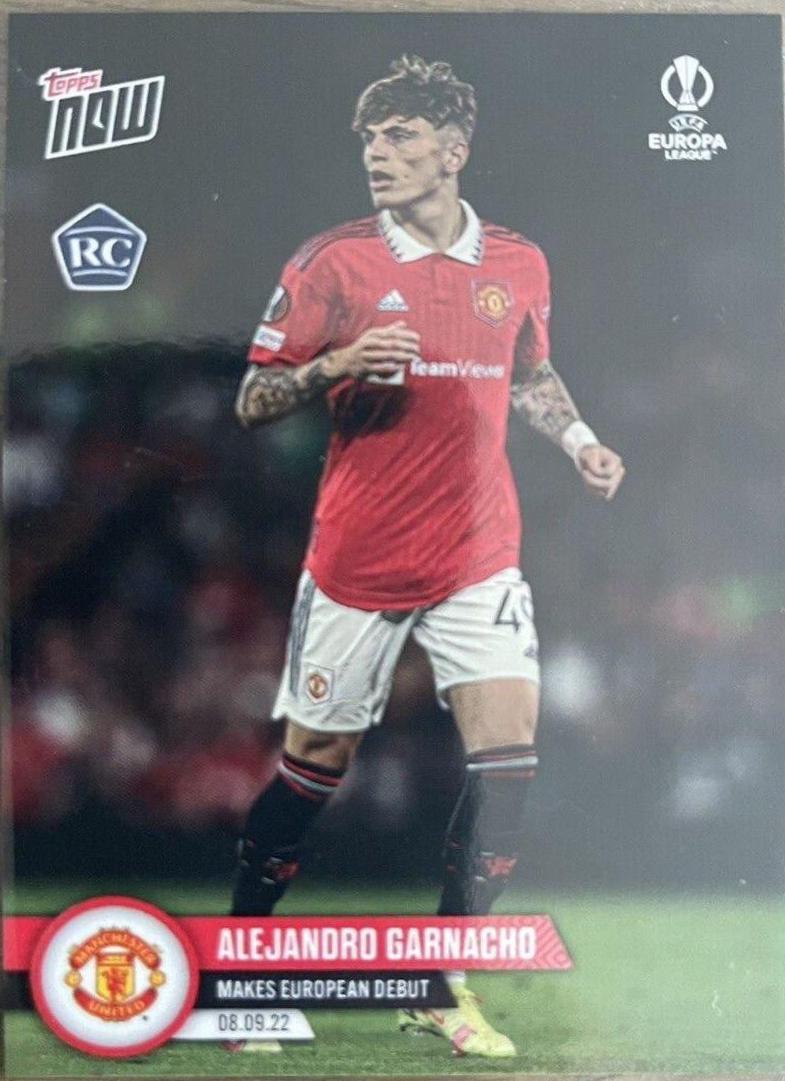Alejandro Garnacho #4 Soccer Cards 2022 Topps Now UEFA Europa League