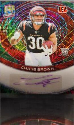 Chase Brown #37 Football Cards 2023 Panini Spectra Rookie Autograph Meta
