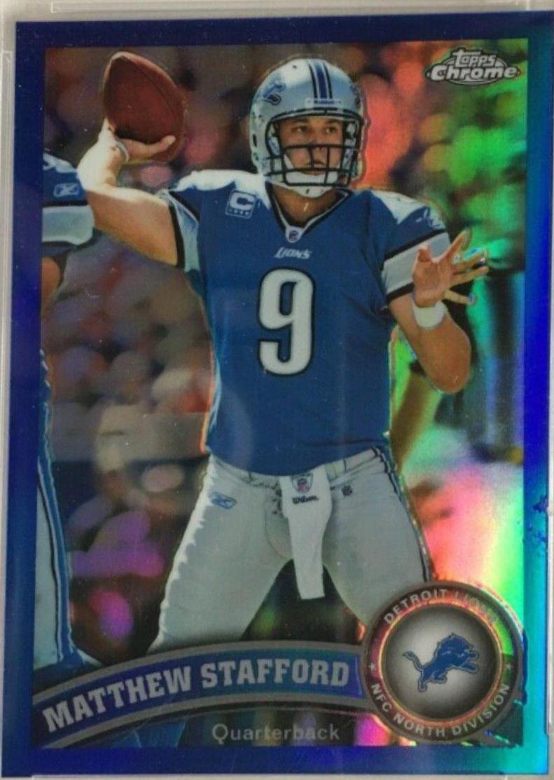 Matthew Stafford #4 Football Cards 2011 Topps Chrome