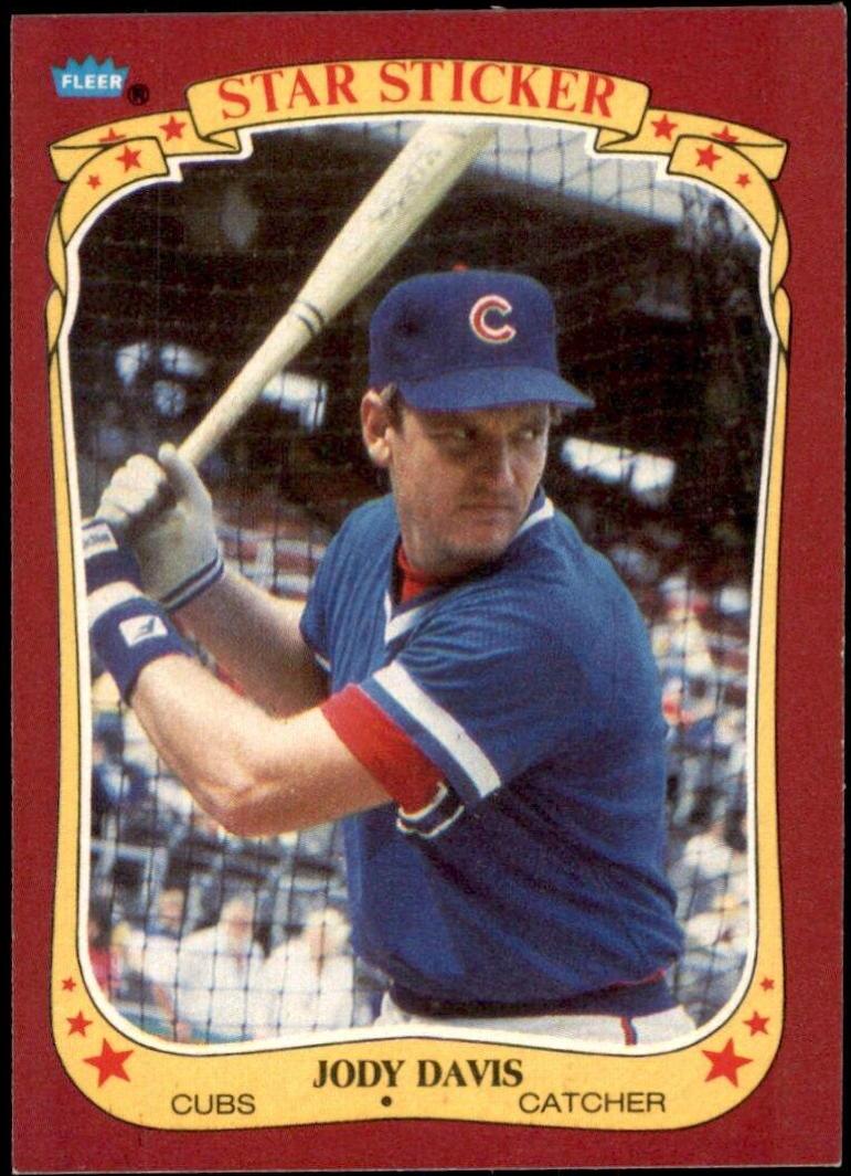Jody Davis #30 Baseball Cards 1986 Fleer Star Stickers