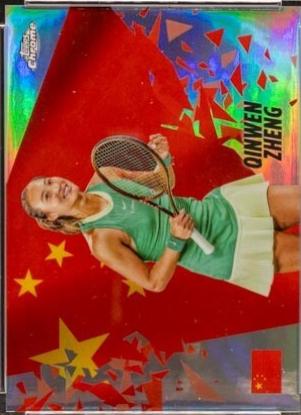 Qinwen Zheng #PPR-QZ Tennis Cards 2024 Topps Chrome Patriotic Pride