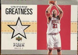Marcus Fizer #MA-U Basketball Cards 2002 Upper Deck Authentics Uniform Greatness