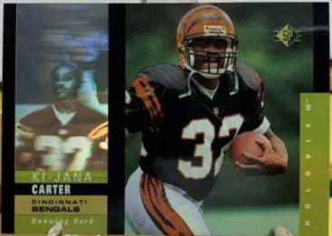 Ki Jana Carter #8 Football Cards 1995 SP Holoview