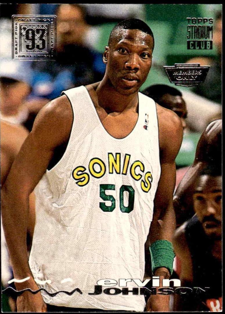ERVIN JOHNSON #36 Basketball Cards 1993 Stadium Club