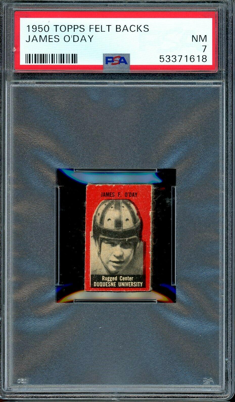 James O'Day Football Cards 1950 Topps Felt Backs