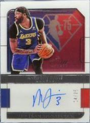 Anthony Davis #75-ADV Basketball Cards 2021 Panini One and One 75th Team Signatures Prices