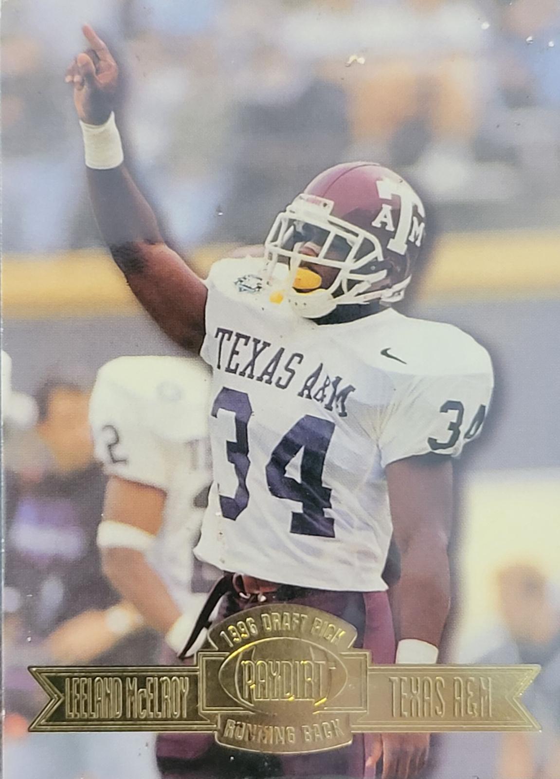 Leeland McElroy #8 Football Cards 1996 Press Pass Paydirt
