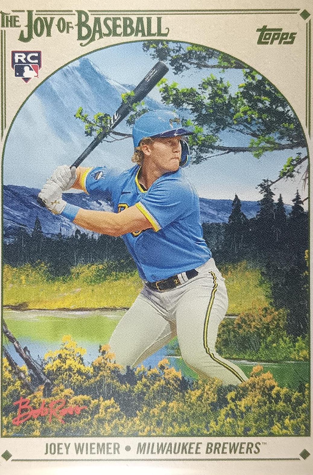 Joey Wiemer #21 Baseball Cards 2023 Topps X Bob Ross The Joy Of