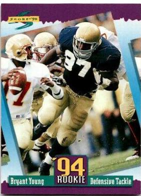 Bryant Young #282 Football Cards 1994 Panini Score