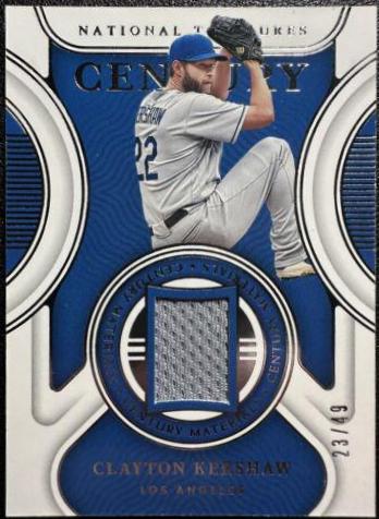 Clayton Kershaw #CEM-CK Baseball Cards 2022 Panini National Treasures Century Materials