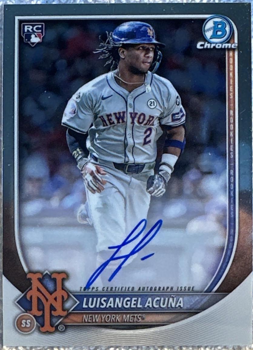 Luisangel Acuna #CRA-LA 2025 Bowman Chrome Rookie Autograph Baseball