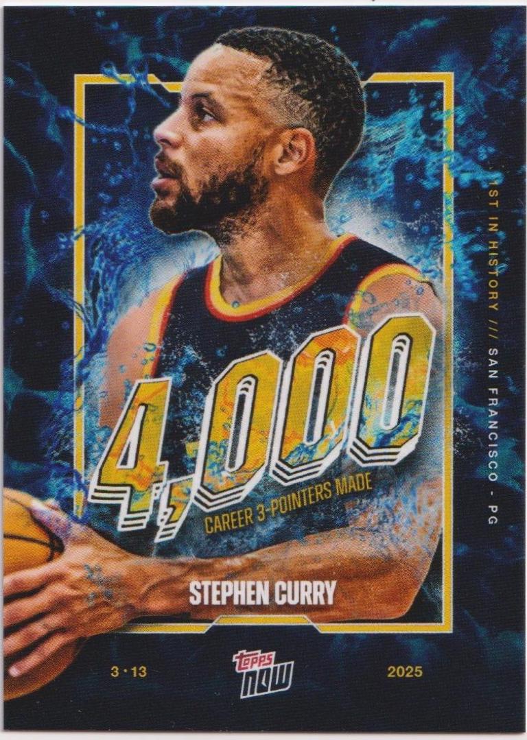 Stephen Curry #13 Basketball Cards 2025 Topps Now