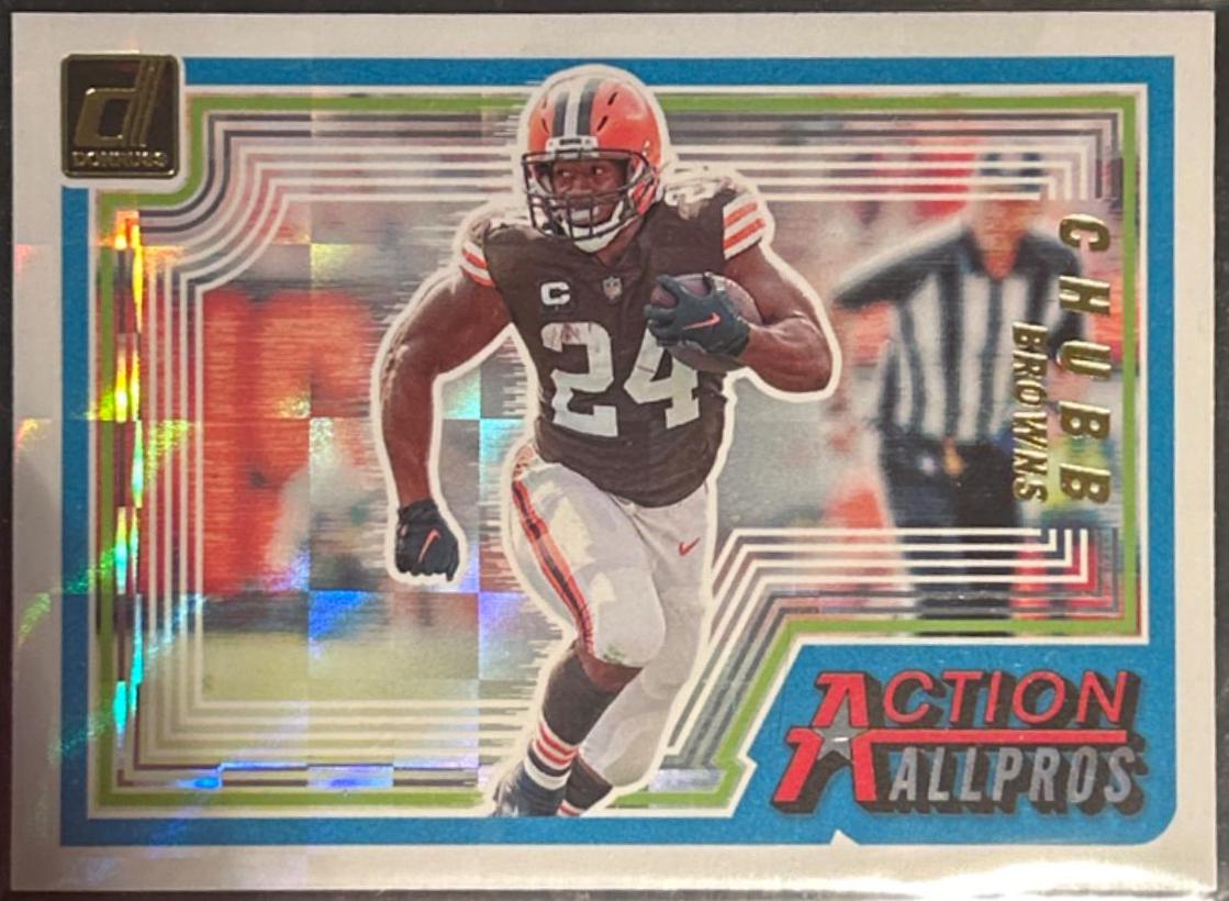 Nick Chubb #AAP-20 Football Cards 2023 Panini Donruss Action All Pros