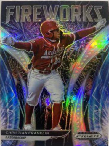 Christian Franklin #F-CF Baseball Cards 2021 Panini Prizm Draft Picks Fireworks