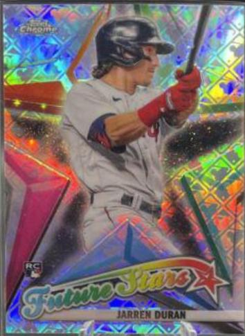 Jarren Duran #FS-14 Baseball Cards 2022 Topps Chrome Logofractor Future Stars