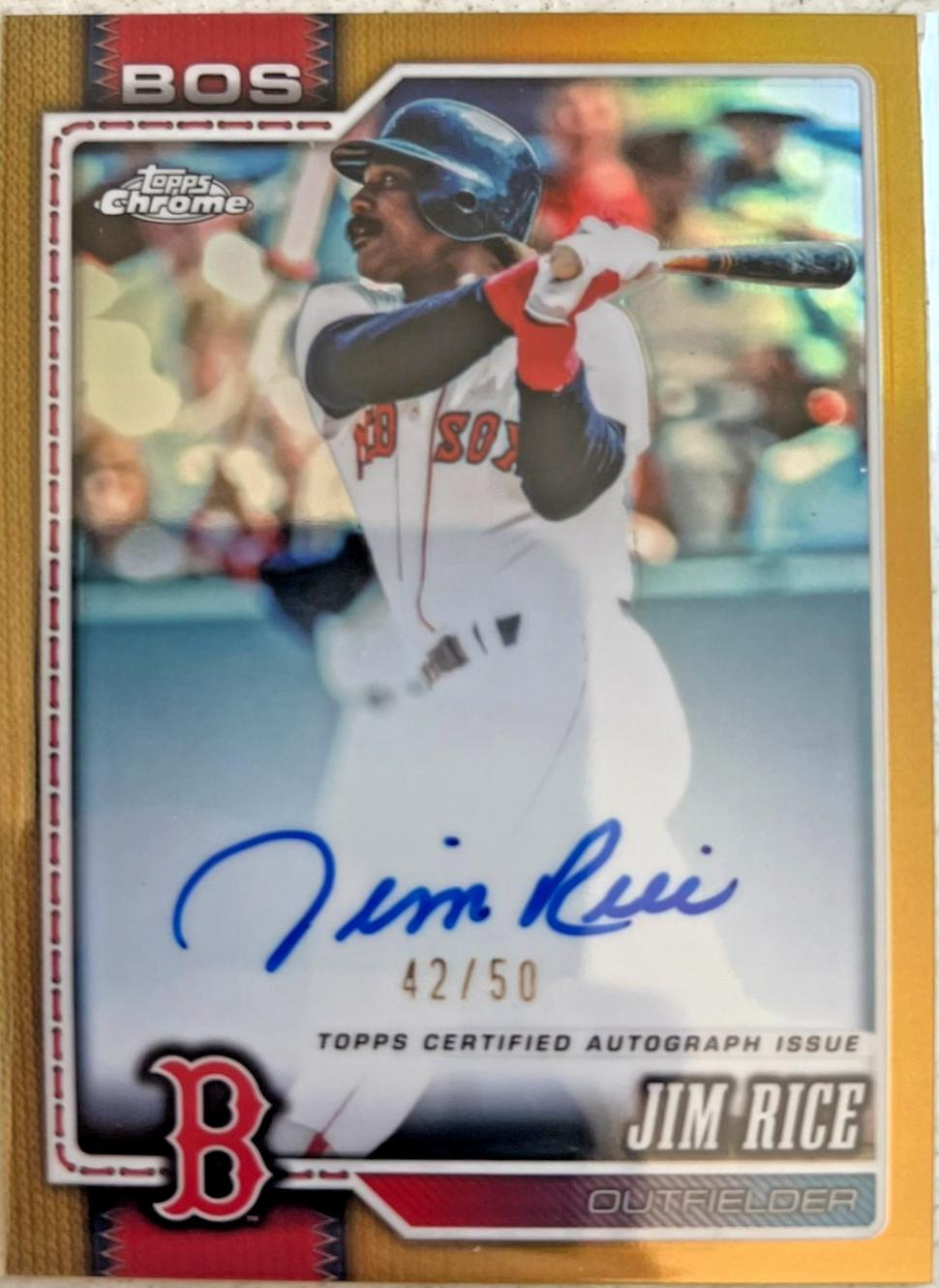 Jim Rice #CLA-JR 2026 Topps Chrome Baseball Chrome Legend Autographs