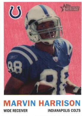 Marvin Harrison #22 Football Cards 2005 Topps Heritage