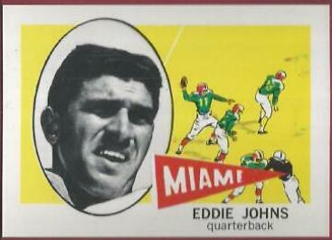 Eddie Johns #107 Football Cards 1961 NU Card