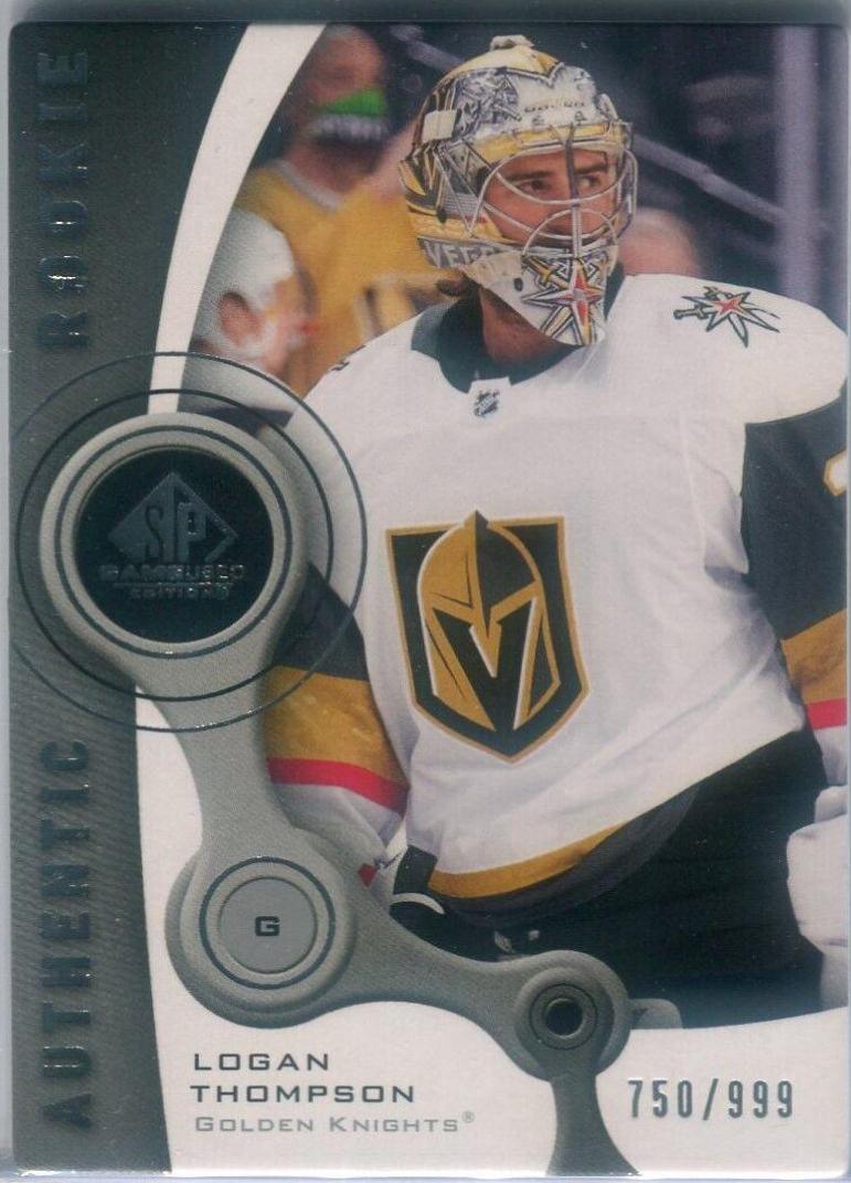 Logan Thompson #R-76 Hockey Cards 2021 SP Game Used 2005-06 Retro Rookies