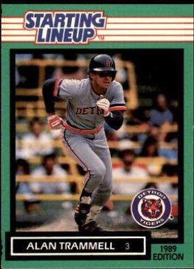 Alan Trammell Baseball Cards 1989 Kenner Starting Lineup