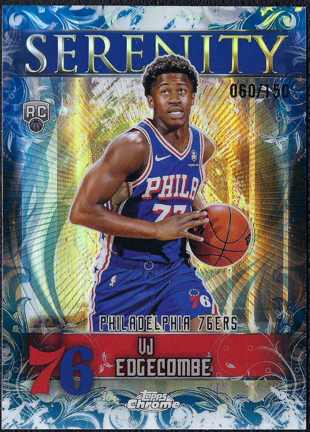 2025 Topps Chrome Serenity VJ Edgecombe [Blue Refractor] #SY-13 card
