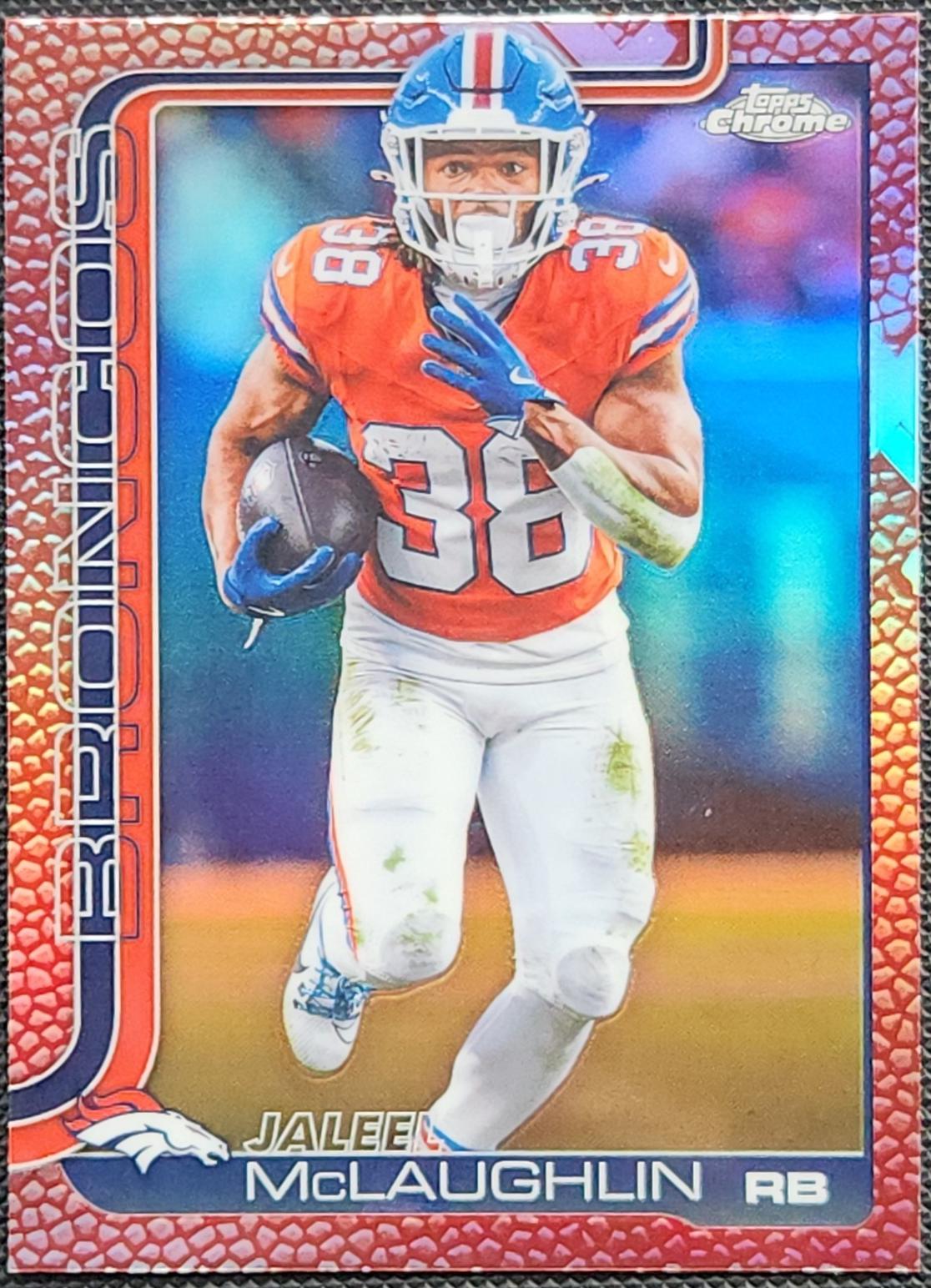Jaleel McLaughlin [Football Leather Refractor] #90
