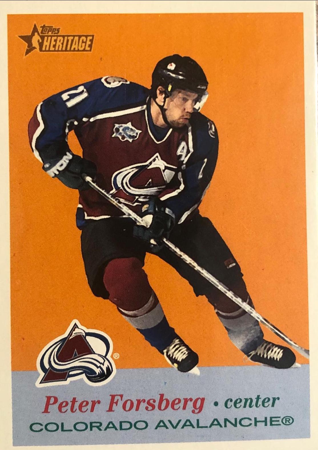 Peter Forsberg #39 Hockey Cards 2001 Topps Heritage