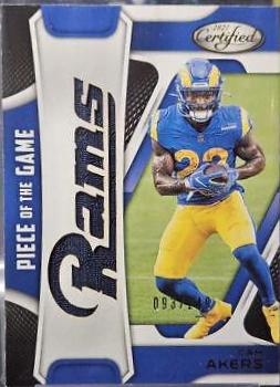 Cam Akers #POG-CA Football Cards 2021 Panini Certified Piece of the Game